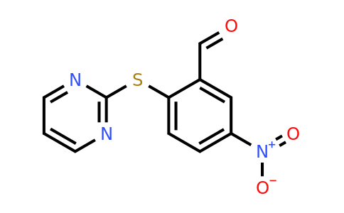 591747-15-8 | 5-Nitro-2-(pyrimidin-2-ylthio)benzaldehyde