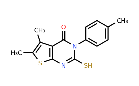 59898-65-6 | 5,6-Dimethyl-3-(4-methylphenyl)-2-sulfanylthieno[2,3-d]pyrimidin-4(3h)-one