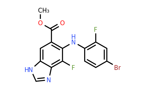 606143-48-0 | Methyl 5-((4-bromo-2-fluorophenyl)amino)-4-fluoro-1H-benzo[d]imidazole-6-carboxylate