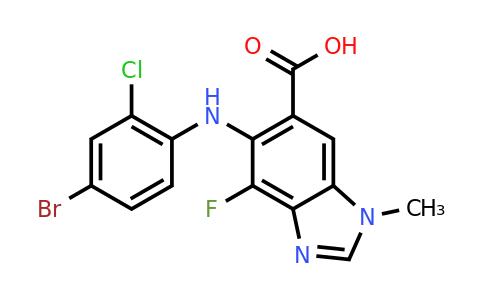 606144-04-1 | 5-((4-Bromo-2-chlorophenyl)amino)-4-fluoro-1-methyl-1H-benzo[d]imidazole-6-carboxylic acid
