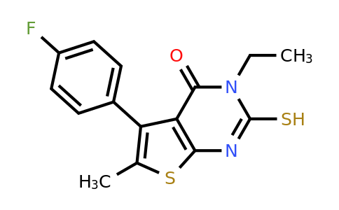 610275-51-9 | 3-Ethyl-5-(4-fluorophenyl)-6-methyl-2-sulfanyl-3h,4h-thieno[2,3-d]pyrimidin-4-one