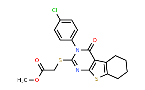 613227-82-0 | Methyl 2-{[4-(4-chlorophenyl)-3-oxo-8-thia-4,6-diazatricyclo[7.4.0.0,2,7]trideca-1(9),2(7),5-trien-5-yl]sulfanyl}acetate