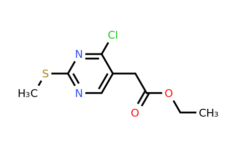 61727-34-2 | Ethyl 2-(4-chloro-2-(methylthio)pyrimidin-5-yl)acetate