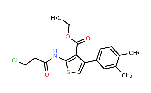 618395-04-3 | Ethyl 2-(3-chloropropanamido)-4-(3,4-dimethylphenyl)thiophene-3-carboxylate