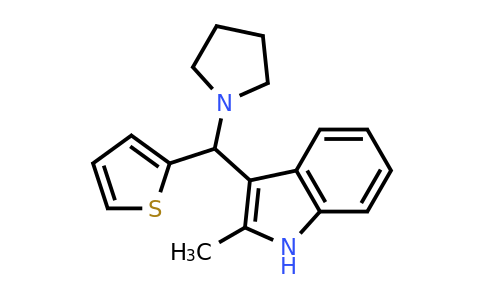 618407-03-7 | 2-Methyl-3-[pyrrolidin-1-yl(thiophen-2-yl)methyl]-1h-indole