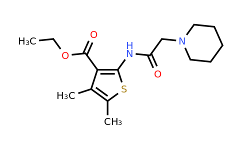 62349-10-4 | Ethyl 4,5-dimethyl-2-(2-(piperidin-1-yl)acetamido)thiophene-3-carboxylate