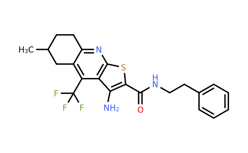 3-Amino-6-methyl-N-phenethyl-4-(trifluoromethyl)-5,6,7,8-tetrahydrothieno[2,3-b]quinoline-2-carboxamide
