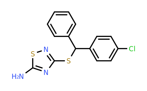 632300-36-8 | 3-(((4-Chlorophenyl)(phenyl)methyl)thio)-1,2,4-thiadiazol-5-amine