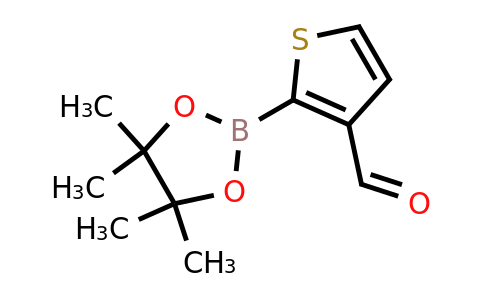 632325-55-4 | 2-(4,4,5,5-Tetramethyl-1,3,2-dioxaborolan-2-yl)thiophene-3-carbaldehyde