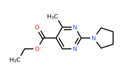 637003-39-5 | Ethyl 4-methyl-2-(pyrrolidin-1-yl)pyrimidine-5-carboxylate