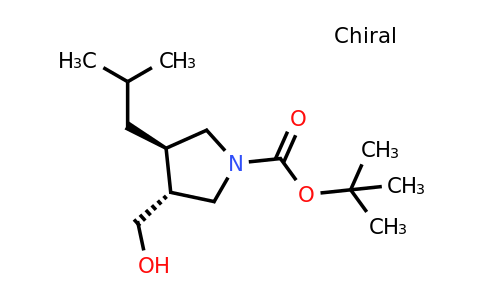 641634-67-5 | tert-Butyl (3R,4R)-3-(hydroxymethyl)-4-isobutylpyrrolidine-1-carboxylate