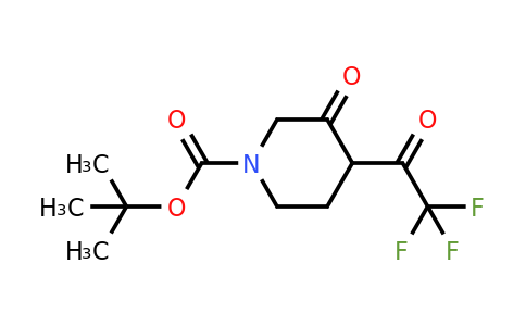 647863-25-0 | tert-Butyl 3-oxo-4-(trifluoroacetyl)piperidine-1-carboxylate