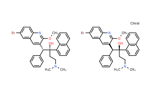 654653-92-6 | rel-(1R,2R)-1-(6-bromo-2-methoxyquinolin-3-yl)-4-(dimethylamino)-2-(naphthalen-1-yl)-1-phenylbutan-2-ol