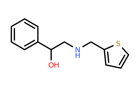66200-58-6 | 1-Phenyl-2-((thiophen-2-ylmethyl)amino)ethan-1-ol