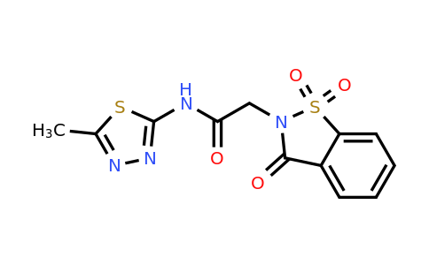 663169-17-3 | n-(5-Methyl-1,3,4-thiadiazol-2-yl)-2-(1,1,3-trioxo-2,3-dihydro-1lambda6,2-benzothiazol-2-yl)acetamide