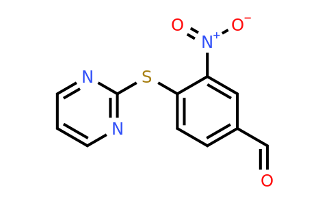 663206-26-6 | 3-Nitro-4-(pyrimidin-2-ylsulfanyl)benzaldehyde