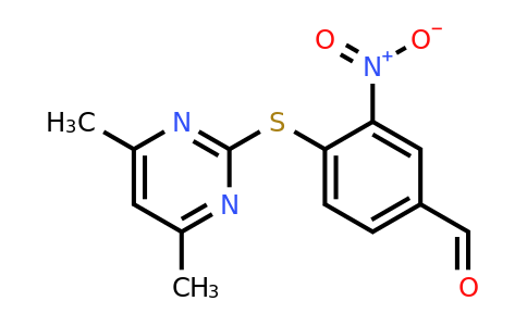 663206-27-7 | 4-((4,6-Dimethylpyrimidin-2-yl)thio)-3-nitrobenzaldehyde