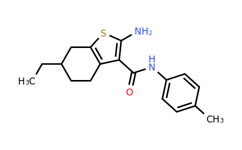 667412-54-6 | 2-Amino-6-ethyl-N-(p-tolyl)-4,5,6,7-tetrahydrobenzo[b]thiophene-3-carboxamide