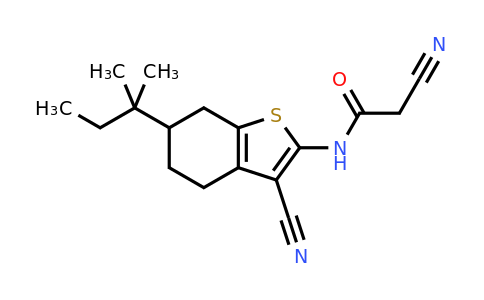 667412-99-9 | 2-Cyano-N-(3-cyano-6-(tert-pentyl)-4,5,6,7-tetrahydrobenzo[b]thiophen-2-yl)acetamide