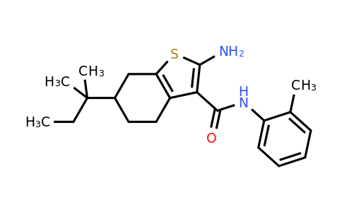 667436-31-9 | 2-Amino-6-(tert-pentyl)-N-(o-tolyl)-4,5,6,7-tetrahydrobenzo[b]thiophene-3-carboxamide
