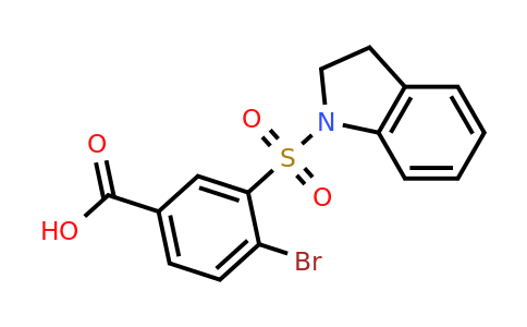 668261-32-3 | 4-Bromo-3-(indolin-1-ylsulfonyl)benzoic acid