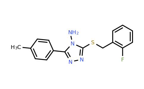 3-((2-Fluorobenzyl)thio)-5-(p-tolyl)-4h-1,2,4-triazol-4-amine
