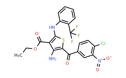 680212-25-3 | Ethyl 4-amino-5-(4-chloro-3-nitrobenzoyl)-2-((2-(trifluoromethyl)phenyl)amino)thiophene-3-carboxylate
