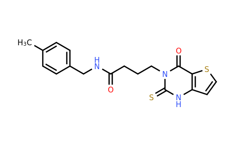 688340-10-5 | N-(4-methylbenzyl)-4-(4-oxo-2-thioxo-1,4-dihydrothieno[3,2-d]pyrimidin-3(2H)-yl)butanamide