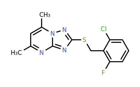 688779-26-2 | 2-((2-Chloro-6-fluorobenzyl)thio)-5,7-dimethyl-[1,2,4]triazolo[1,5-a]pyrimidine