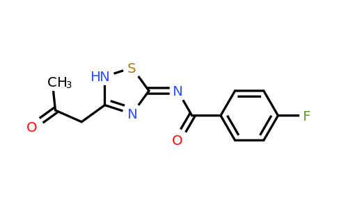 690991-52-7 | 4-Fluoro-N-(3-(2-oxopropyl)-1,2,4-thiadiazol-5(2H)-ylidene)benzamide