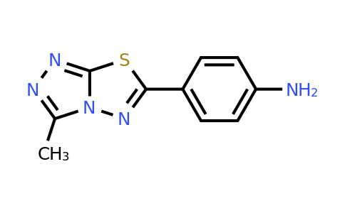 701251-76-5 | 4-(3-Methyl-[1,2,4]triazolo[3,4-b][1,3,4]thiadiazol-6-yl)aniline
