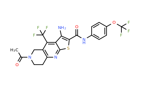 6-Acetyl-3-amino-N-(4-(trifluoromethoxy)phenyl)-4-(trifluoromethyl)-5,6,7,8-tetrahydrothieno[2,3-b][1,6]naphthyridine-2-carboxamide