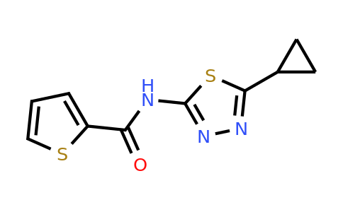 708210-05-3 | n-(5-Cyclopropyl-1,3,4-thiadiazol-2-yl)thiophene-2-carboxamide