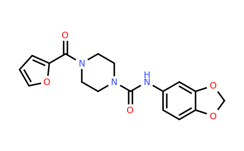 708242-45-9 | N-(benzo[d][1,3]dioxol-5-yl)-4-(furan-2-carbonyl)piperazine-1-carboxamide