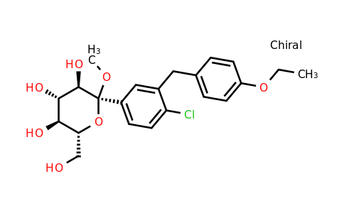 (2S,3R,4S,5S,6R)-2-(4-Chloro-3-(4-ethoxybenzyl)phenyl)-6-(hydroxymethyl)-2-methoxytetrahydro-2H-pyran-3,4,5-triol