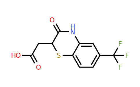 7196-94-3 | 2-(3-Oxo-6-(trifluoromethyl)-3,4-dihydro-2H-benzo[b][1,4]thiazin-2-yl)acetic acid