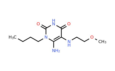721414-93-3 | 6-Amino-1-butyl-5-[(2-methoxyethyl)amino]-1,2,3,4-tetrahydropyrimidine-2,4-dione