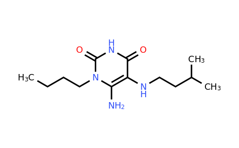 721415-01-6 | 6-Amino-1-butyl-5-[(3-methylbutyl)amino]-1,2,3,4-tetrahydropyrimidine-2,4-dione