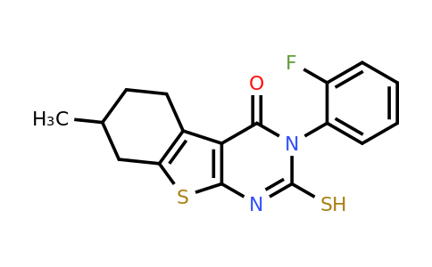 721415-44-7 | 3-(2-Fluorophenyl)-2-mercapto-7-methyl-5,6,7,8-tetrahydrobenzo[4,5]thieno[2,3-d]pyrimidin-4(3h)-one
