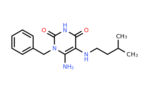 722471-86-5 | 6-Amino-1-benzyl-5-[(3-methylbutyl)amino]-1,2,3,4-tetrahydropyrimidine-2,4-dione