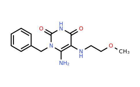 722471-91-2 | 6-Amino-1-benzyl-5-[(2-methoxyethyl)amino]-1,2,3,4-tetrahydropyrimidine-2,4-dione