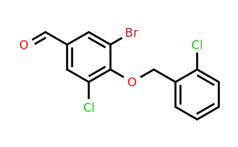 723318-75-0 | 3-Bromo-5-chloro-4-[(2-chlorobenzyl)oxy]benzaldehyde