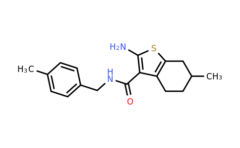 725226-64-2 | 2-Amino-6-methyl-N-(4-methylbenzyl)-4,5,6,7-tetrahydrobenzo[b]thiophene-3-carboxamide