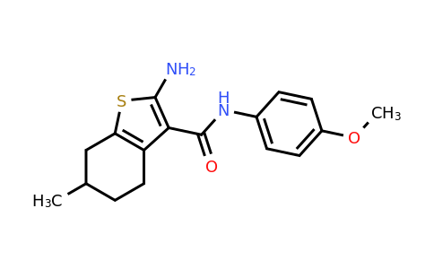 725226-67-5 | 2-Amino-N-(4-methoxyphenyl)-6-methyl-4,5,6,7-tetrahydrobenzo[b]thiophene-3-carboxamide