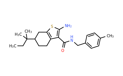 725227-03-2 | 2-Amino-N-(4-methylbenzyl)-6-(tert-pentyl)-4,5,6,7-tetrahydrobenzo[b]thiophene-3-carboxamide