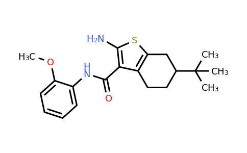 725705-47-5 | 2-Amino-6-(tert-butyl)-N-(2-methoxyphenyl)-4,5,6,7-tetrahydrobenzo[b]thiophene-3-carboxamide