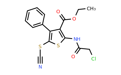 726151-90-2 | Ethyl 2-(2-chloroacetamido)-5-(cyanosulfanyl)-4-phenylthiophene-3-carboxylate