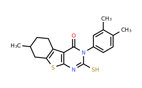 727704-59-8 | 3-(3,4-Dimethylphenyl)-2-mercapto-7-methyl-5,6,7,8-tetrahydrobenzo[4,5]thieno[2,3-d]pyrimidin-4(3h)-one