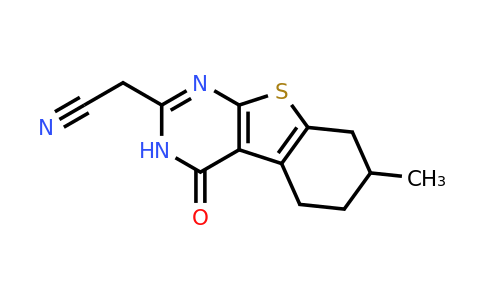 728908-00-7 | 2-(7-Methyl-4-oxo-3,4,5,6,7,8-hexahydrobenzo[4,5]thieno[2,3-d]pyrimidin-2-yl)acetonitrile