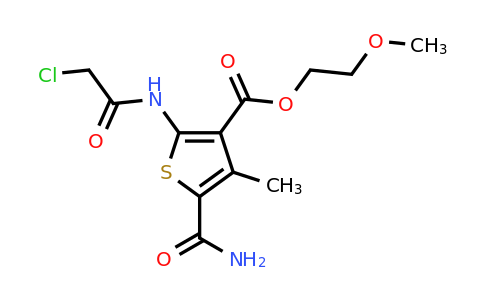 730949-86-7 | 2-Methoxyethyl 5-carbamoyl-2-(2-chloroacetamido)-4-methylthiophene-3-carboxylate